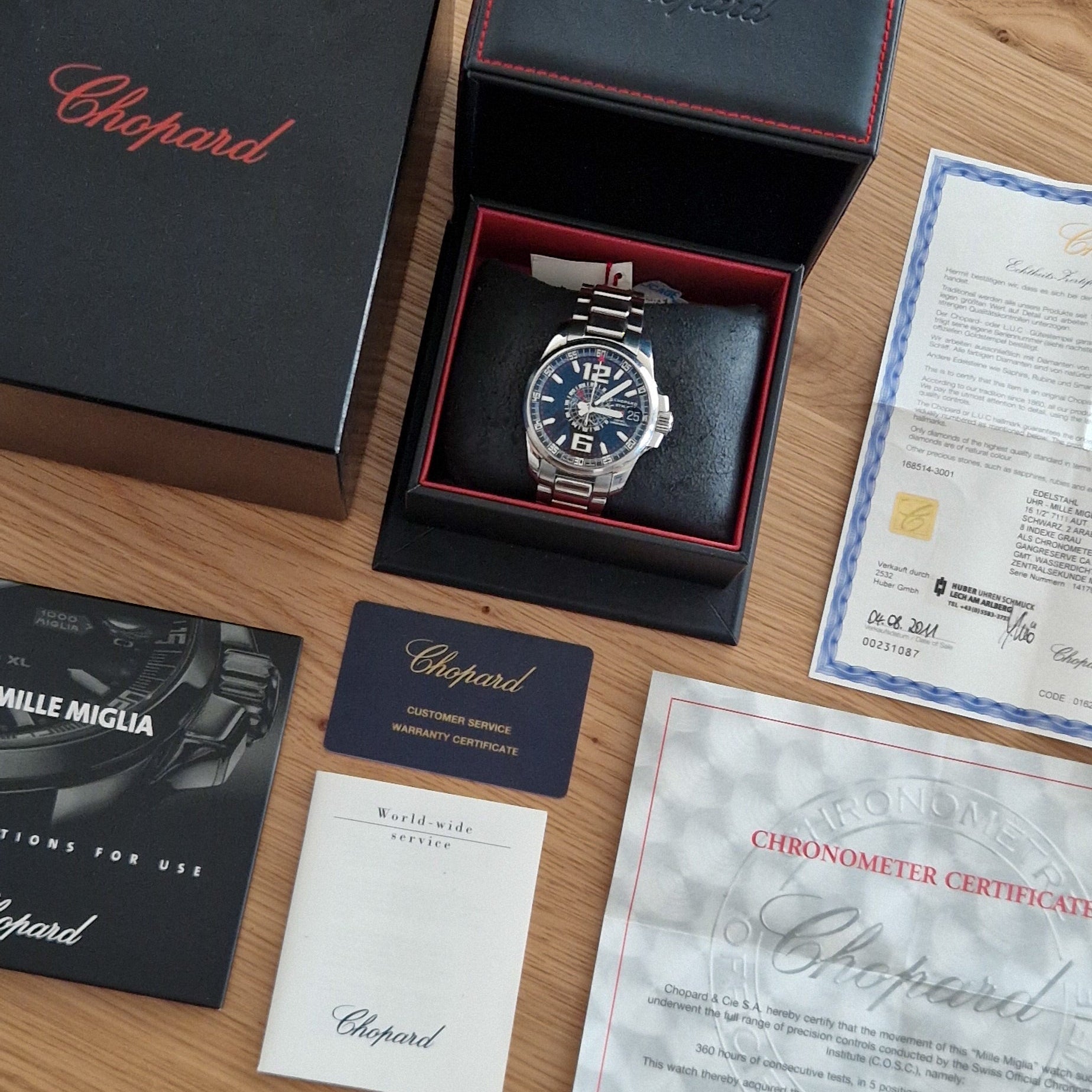 Chopard Mille Miglia GT XL GMT – Ref. 168514 - 3001 – Full Set - VINTAS