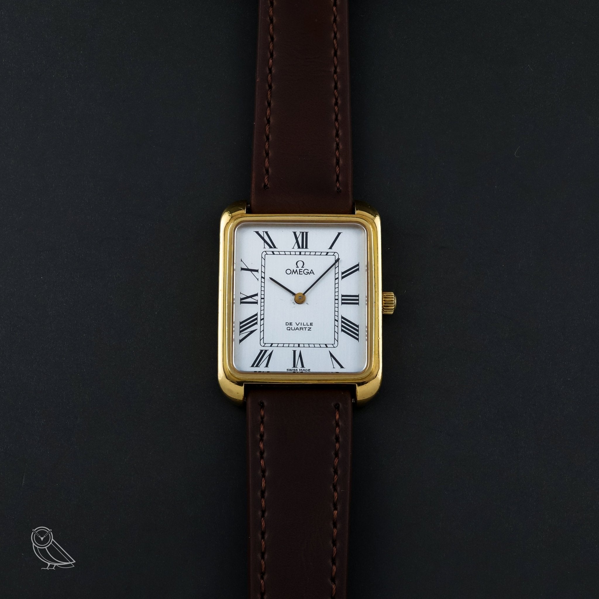 Viintaas R Ii Omega De Ville Tank XL 191.0049 Vergoldet Quarz Rechteck | VINTAS