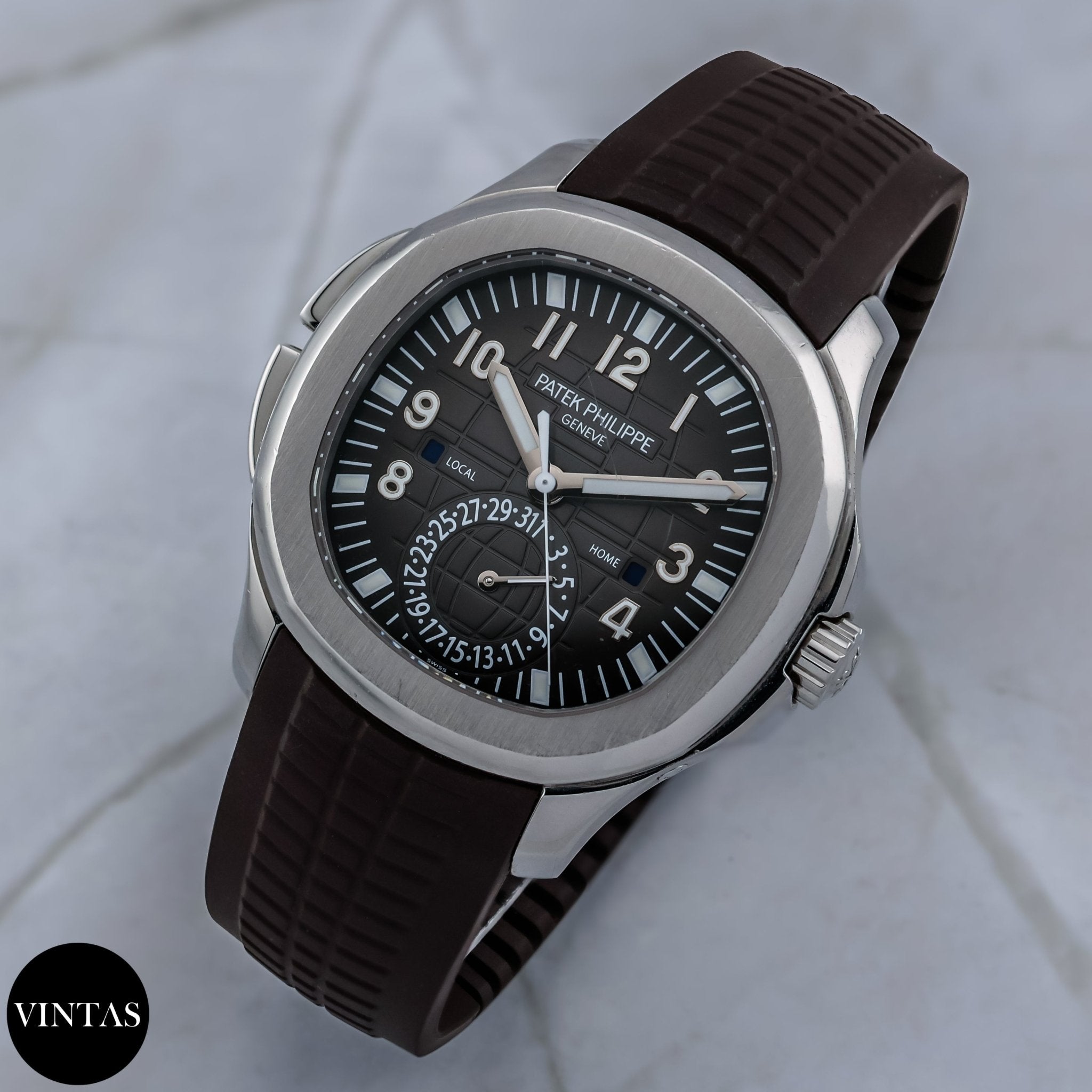 Patek Philippe Aquanaut Travel Time 5164A-001 - Full Set | VINTAS
