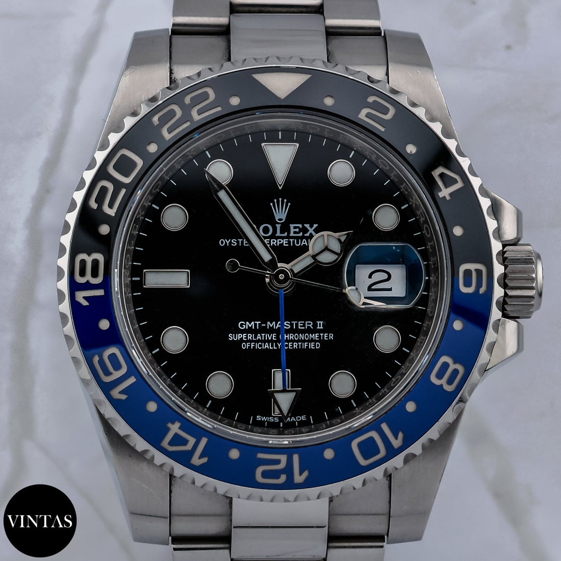 Rolex GMT - Master II "Batman" 116710BLNR - VINTAS